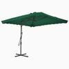 vidaXL Garden Parasol with Steel Pole 250x250 cm Green