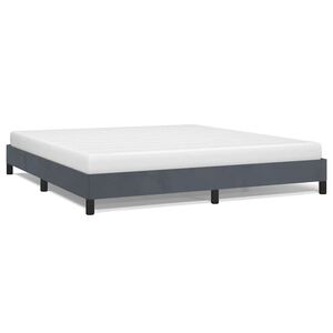 vidaXL Bed Frame without Mattress Dark Grey California King Velvet