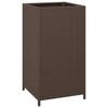 vidaXL Trash Bin Brown 40x40x80 cm Poly Rattan