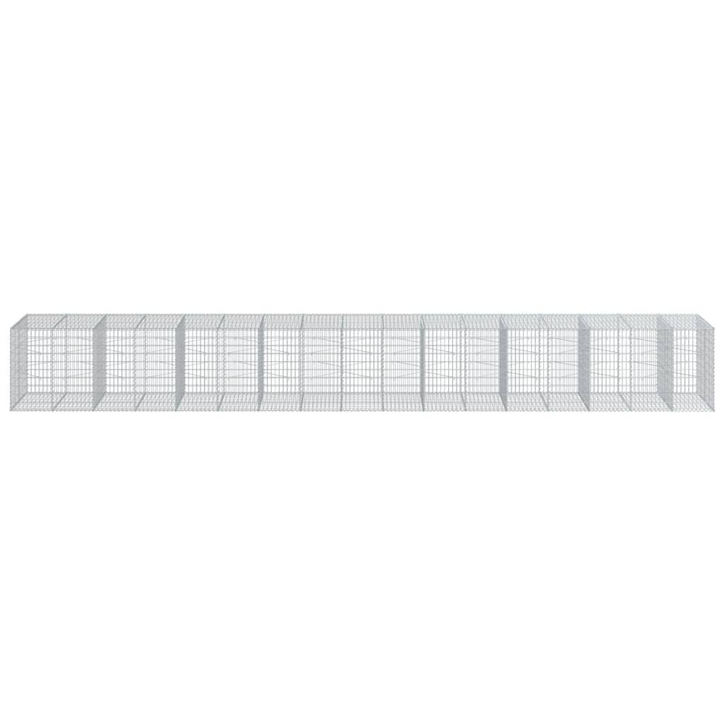 vidaXL Gabion Basket with Cover 850x100x100 cm Galvanised Iron