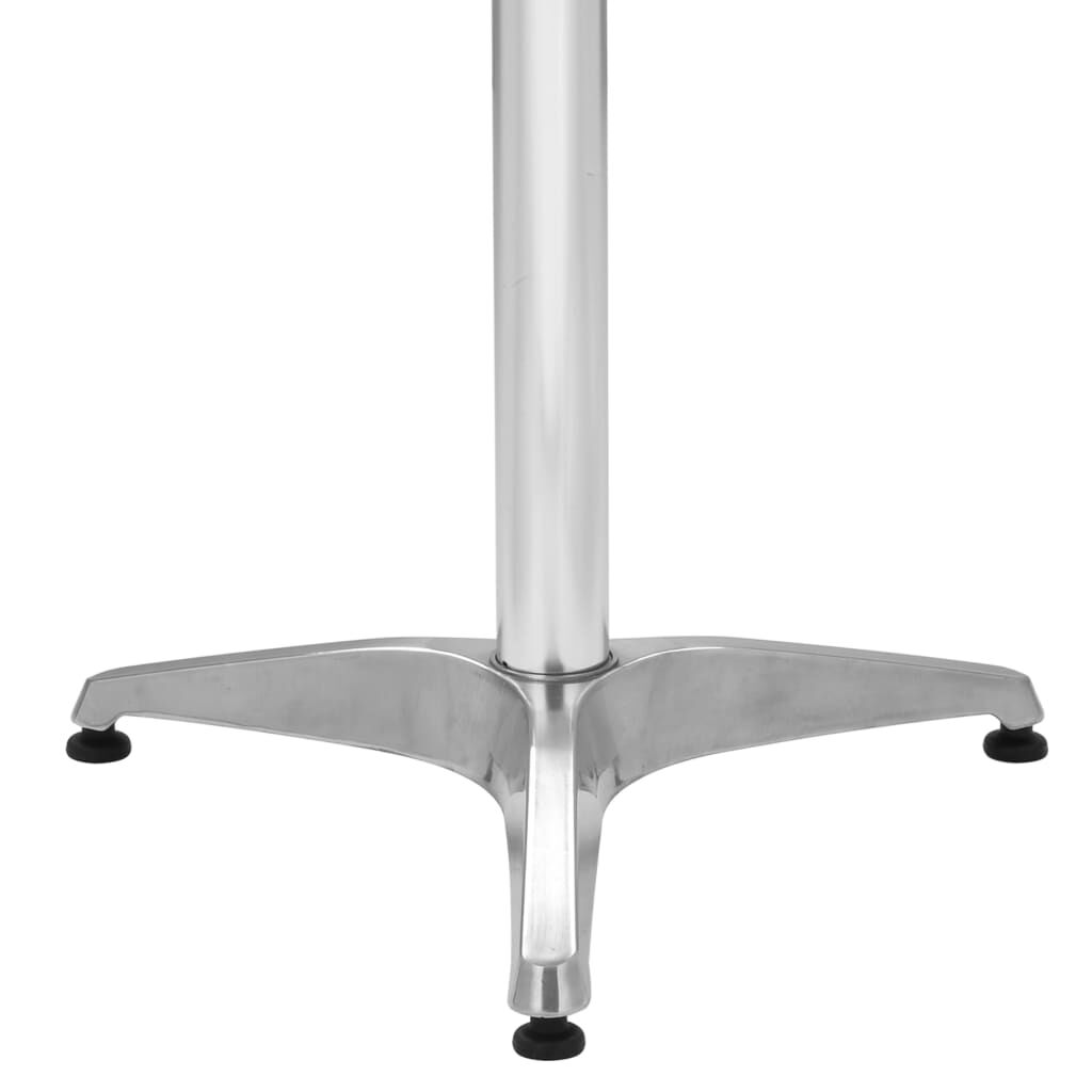 vidaXL 5 Piece Outdoor Dining Set Aluminium Silver