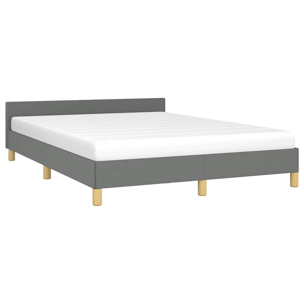 vidaXL Bed Frame without Mattress Dark Grey California King Fabric