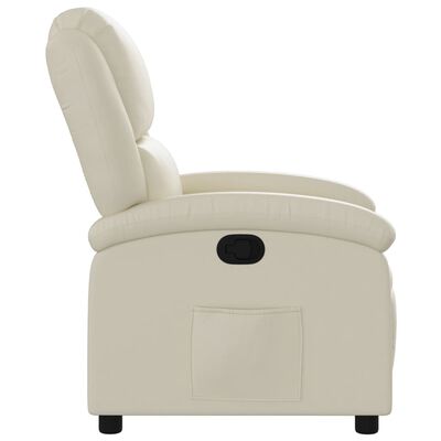 vidaXL Recliner Chair Cream Faux Leather