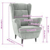 vidaXL Armchair Light Grey Velvet