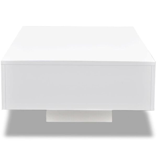 vidaXL Coffee Table High Gloss White
