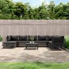 vidaXL 9 Piece Garden Lounge Set with Cushions Anthracite Steel
