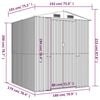 vidaXL Garden Shed Green 192x191x223 cm Galvanised Steel