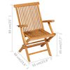 vidaXL 5 Piece Garden Dining Set Solid Teak Wood