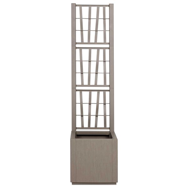 vidaXL Garden Planter with Trellis - Light Brown - 36x36x140 cm - PP