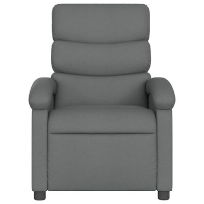 vidaXL Electric Massage Recliner Chair Dark Grey Fabric