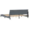 vidaXL Bed Frame with LED without Mattress "Hanko" Dark Grey 193x203 cm Velvet