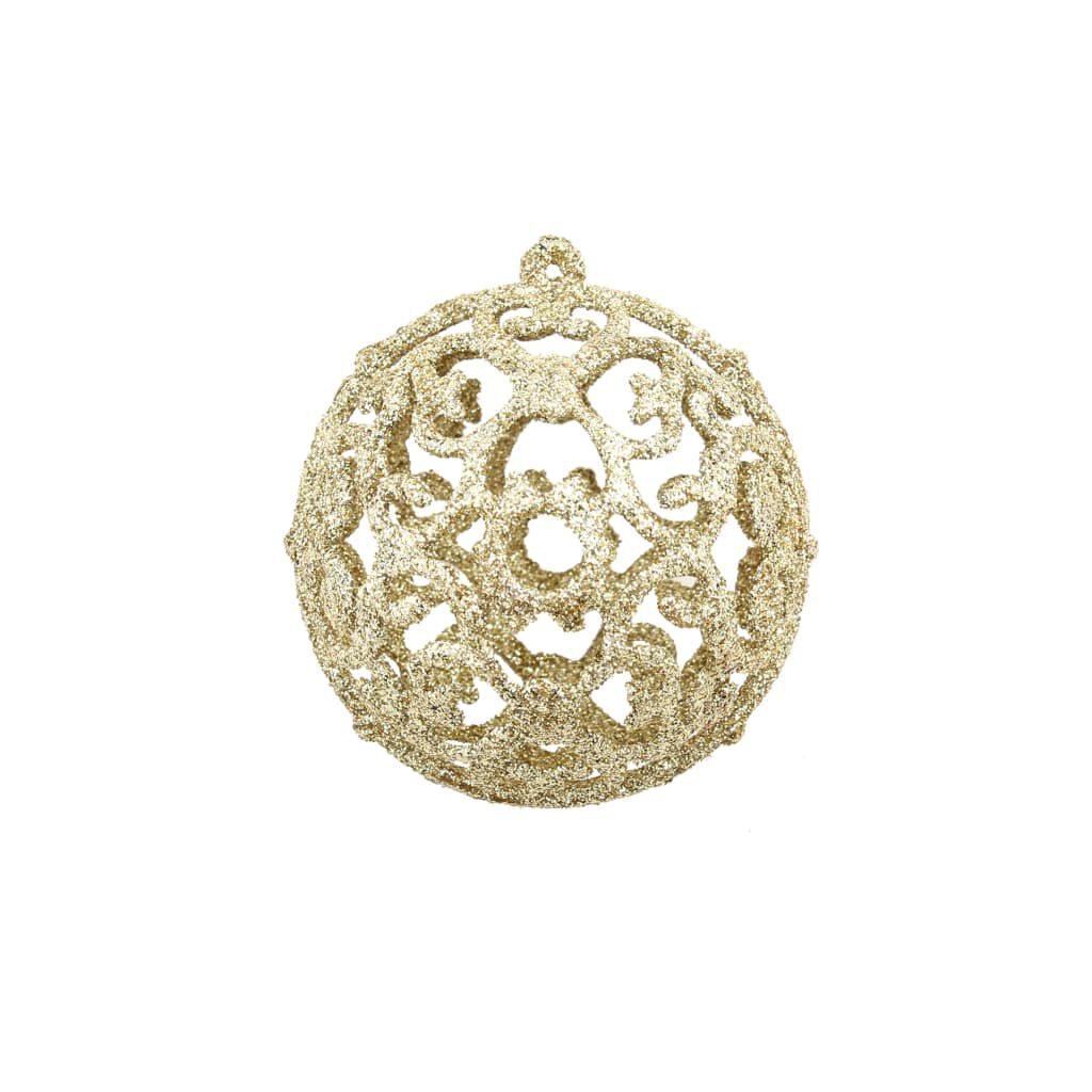 vidaXL 100 Piece Christmas Ball Set 3/4/6 cm Gold