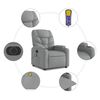 vidaXL Electric Stand up Massage Recliner Chair Light Grey Fabric
