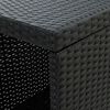 vidaXL Bar Table with Storage Rack Black 120x60x110 cm Poly Rattan