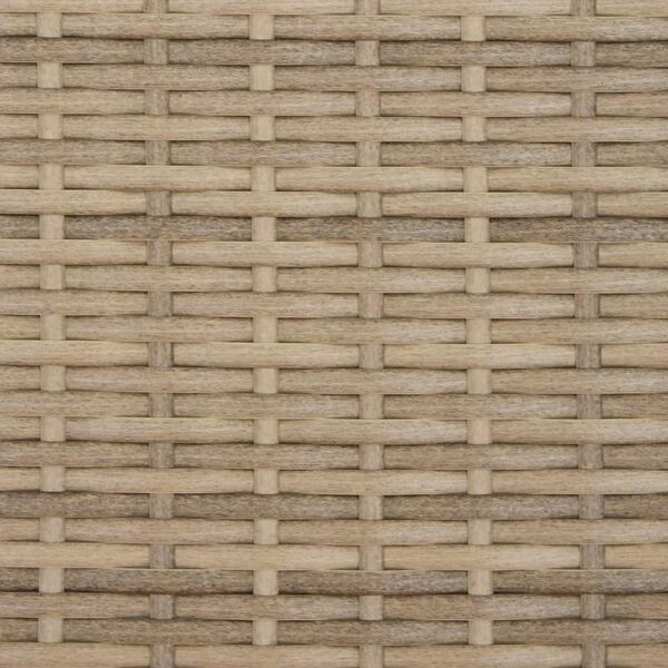vidaXL Garden Sofa 2-Seater with Stools Beige Poly Rattan