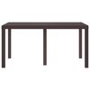 vidaXL Garden Table Brown 150 x 100 x 73 cm Poly Rattan