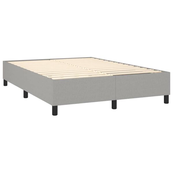vidaXL Bed Frame without Mattress Light Grey Full Fabric (US Only)