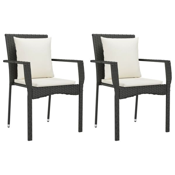 vidaXL 7 Piece Garden Dining Set with Cushions Grey Poly Rattan