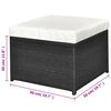 vidaXL 4 Piece Garden Lounge Set with Cushions Poly Rattan Black