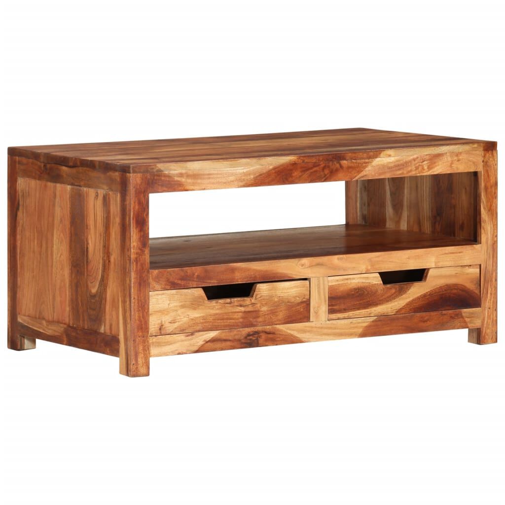 vidaXL Coffee Table 84x49x40 cm Solid Wood Acacia
