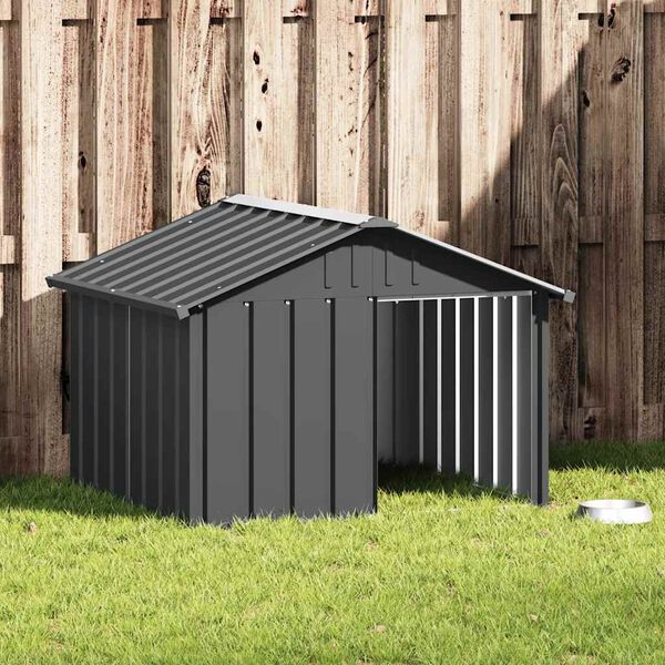 vidaXL Dog House Anthracite 116.5x103x81.5 cm Galvanised Steel