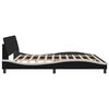 vidaXL Bed Frame "Dover" Black and White 193x203 cm Faux Leather