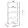 vidaXL 5-Layer Shelves 3 pcs Silver Steel&Engineered Wood