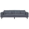 vidaXL Velvet Sofa with Cushion Dark Grey 208 cm Velvet
