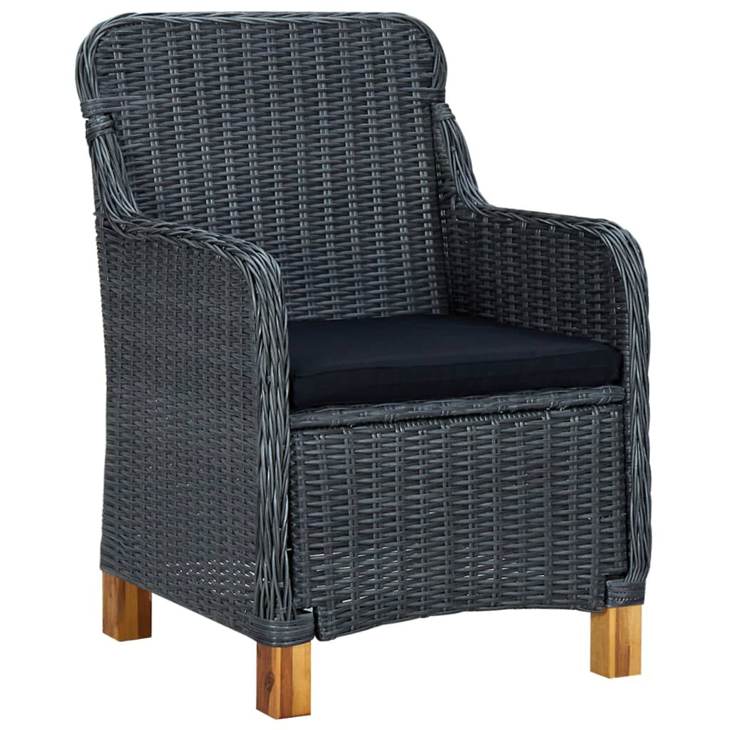 vidaXL 5 Piece Garden Dining Set Dark Grey