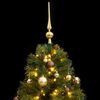 vidaXL Artificial Hinged Christmas Tree 150 LEDs & Ball Set 150 cm