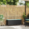 vidaXL Garden Bench with Cushion Black 110x30x40.5 cm Poly Rattan