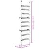 vidaXL Telescopic Shoe Rack with Rods Aluminium
