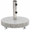 vidaXL Parasol Base | Grey | Granite and stainless steel | Medium