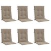 vidaXL Garden Lowback Chair Cushions 6 pcs Taupe 100x50x3 cm Oxford Fabric