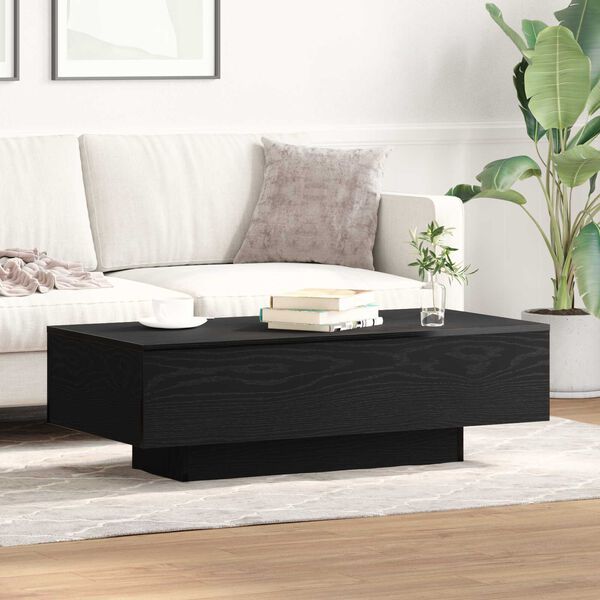 vidaXL Coffee Table Black Oak 100 x 49.5 x 31 cm Engineered Wood