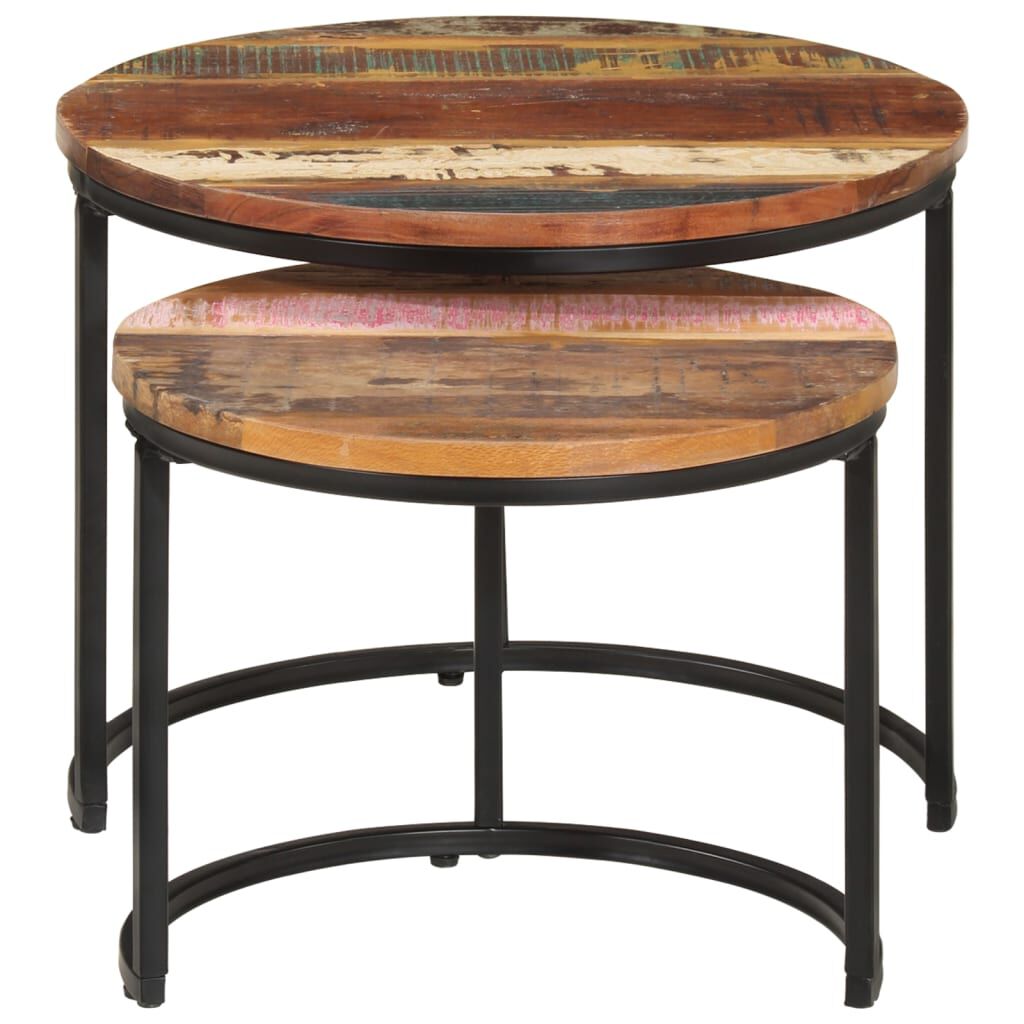 vidaXL Nesting Tables 2 pcs Solid Reclaimed Wood