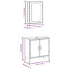 vidaXL 2 Piece Bathroom Furniture Set Black Engineered Wood