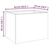 vidaXL Planter 62x47x46 cm Corten Steel