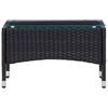 vidaXL 4 Piece Garden Lounge Set with Cushions Poly Rattan Black