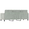 vidaXL 3-Seater Sofa Light Grey 180 cm Velvet