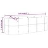vidaXL Garden Raised Bed Galvanised Steel 224x80x68 cm Grey