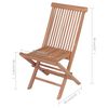 vidaXL Garden Chairs with Wine Red Cushions 4 pcs Solid Teak Wood