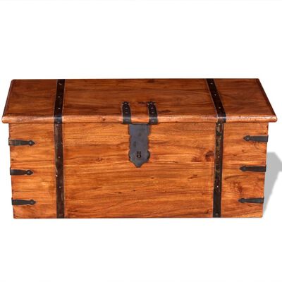 vidaXL Two Piece Storage Chest Set Solid Wood