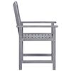 vidaXL 5 Piece Outdoor Dining Set Grey Solid Acacia Wood