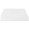 vidaXL Floating Wall Shelves 2 pcs High Gloss White 23x23.5x3.8 cm MDF