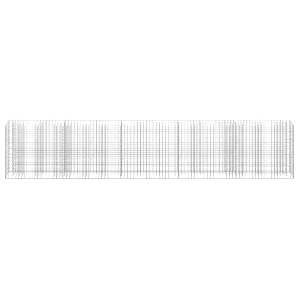 vidaXL Gabion Raised Bed Galvanised Steel 450x30x90 cm