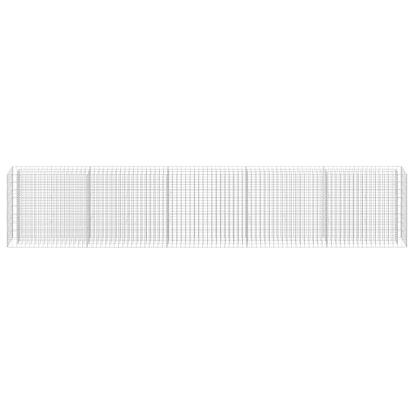vidaXL Gabion Raised Bed Galvanised Steel 450x30x90 cm