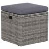 vidaXL 6 Piece Garden Lounge Set with Cushions Poly Rattan Grey