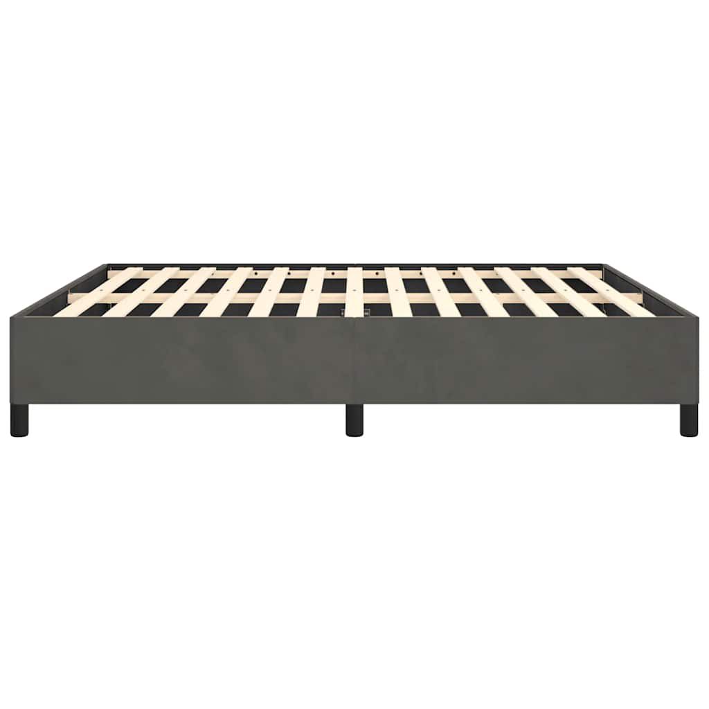 vidaXL Bed Frame without Mattress Dark Grey California King Velvet