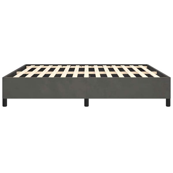 vidaXL Bed Frame without Mattress Dark Grey California King Velvet